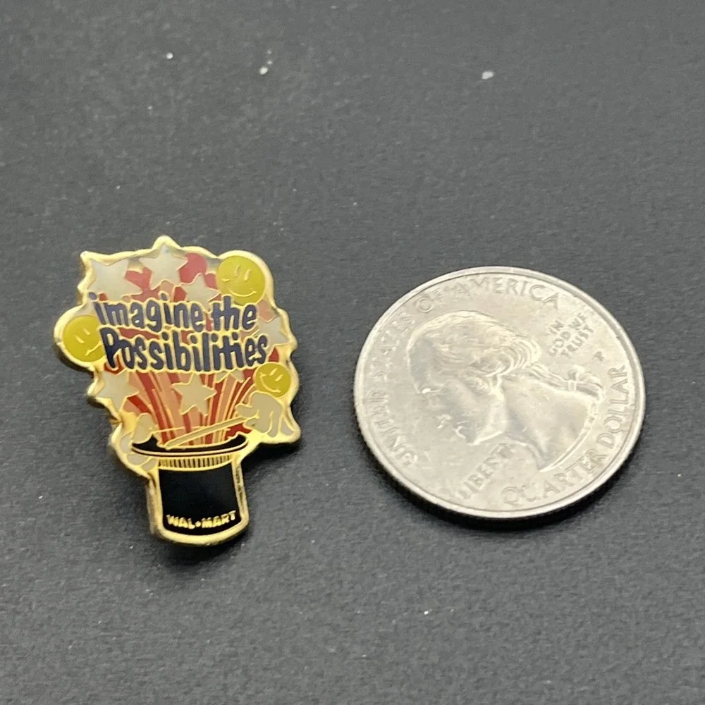 Walmart Smiley Mascot Imagine The Possibilities Magician Hat Lapel‎ Hat Pin
